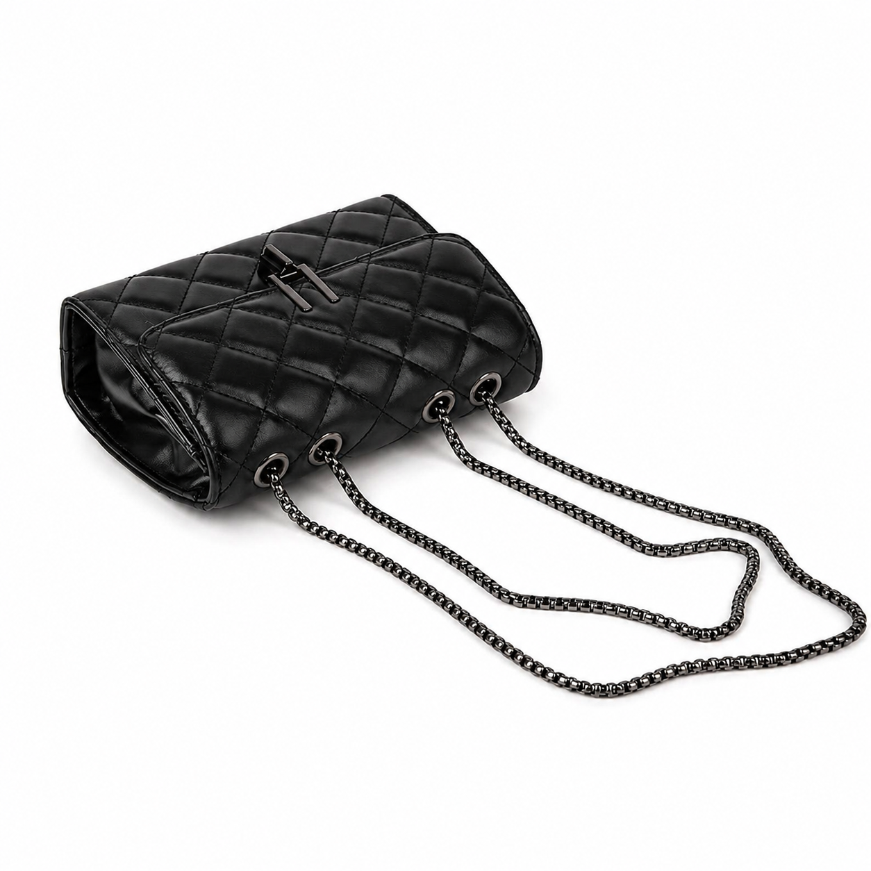 Bolsa Feminina Crossbody Pequena Matelassê Ônix
