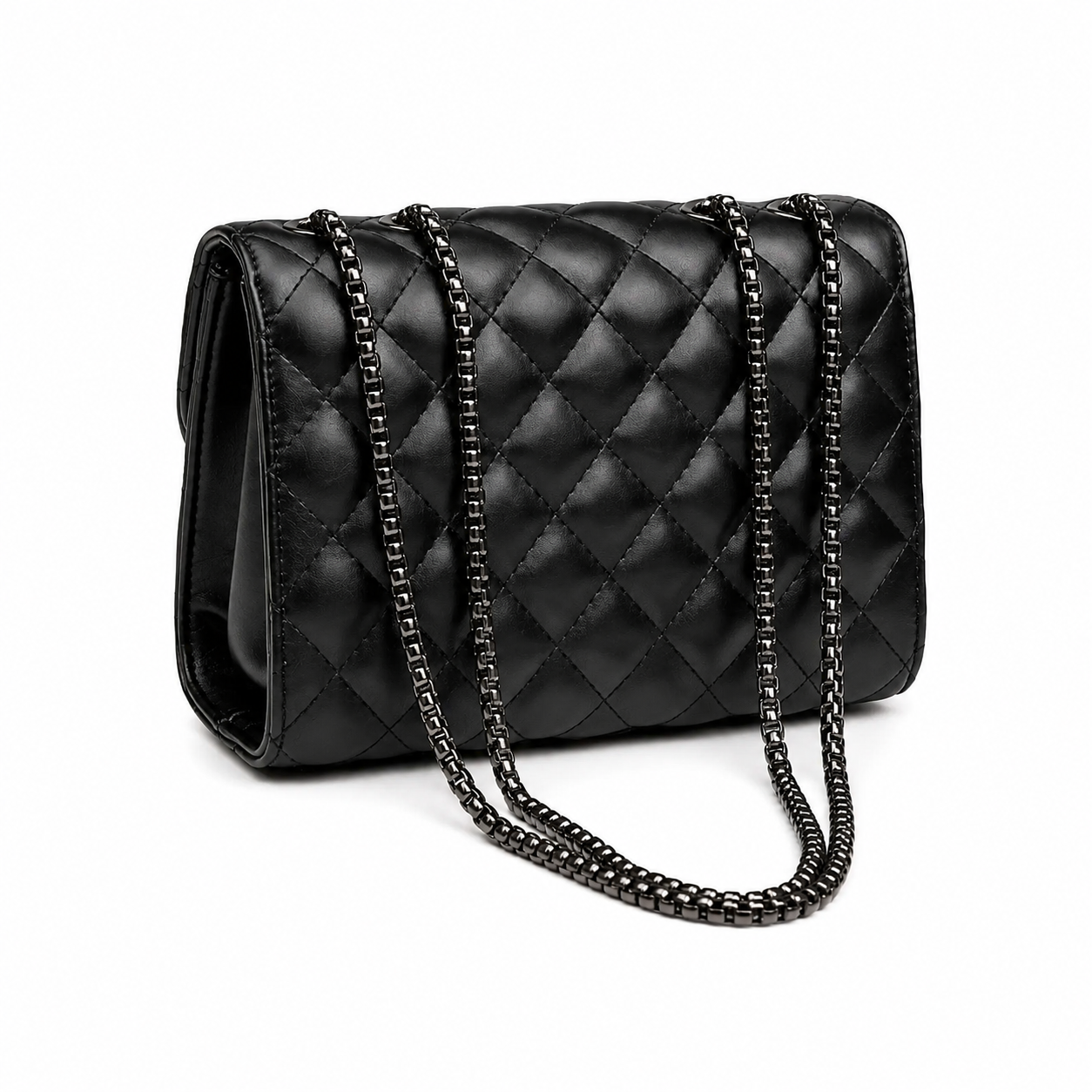 Bolsa Feminina Crossbody Pequena Matelassê Ônix
