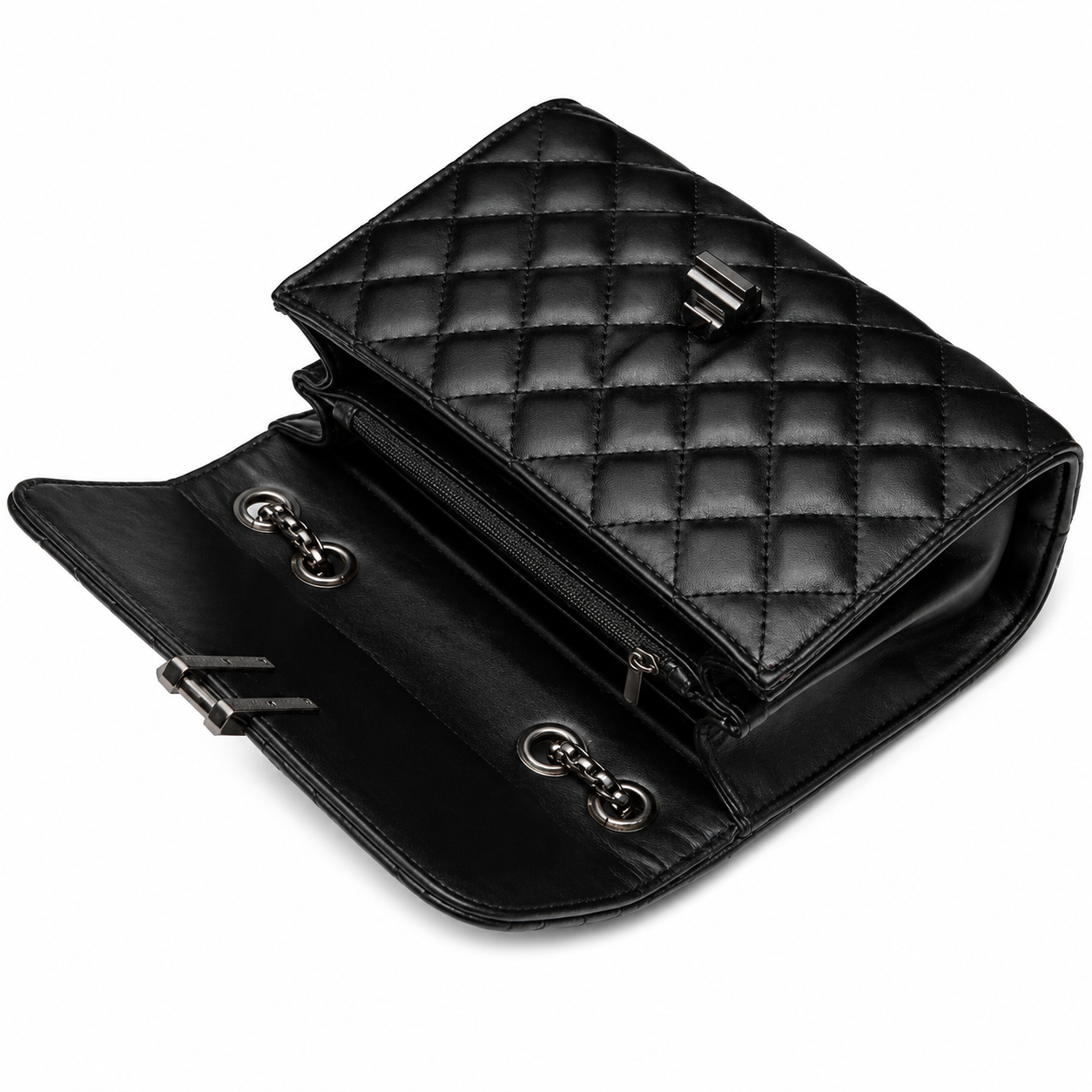 Bolsa Feminina Crossbody Pequena Matelassê Ônix