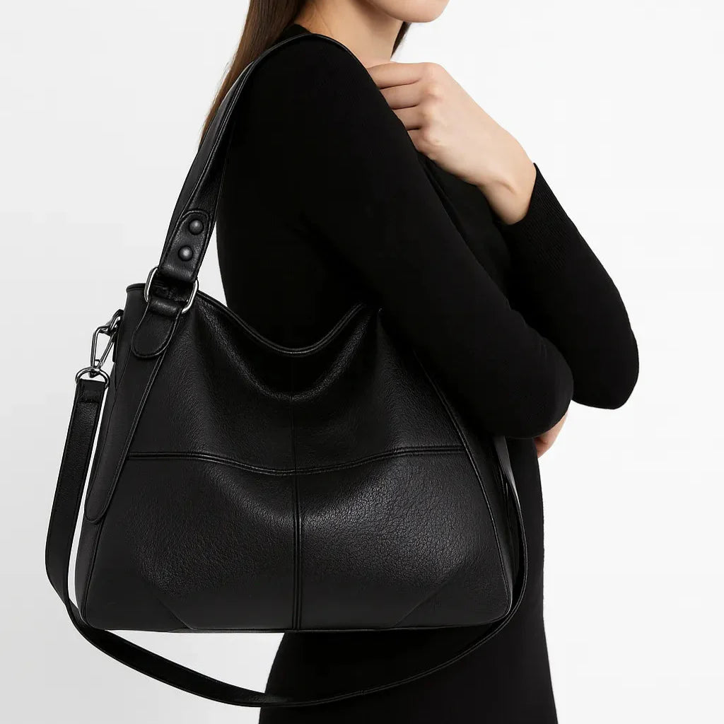 Bolsa Feminina Hobo Grande Em Couro Soft