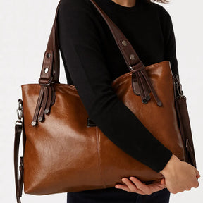 Bolsa Feminina Tote Grande em Couro Morgana