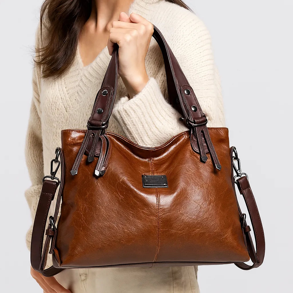Bolsa Feminina Tote Grande em Couro Morgana