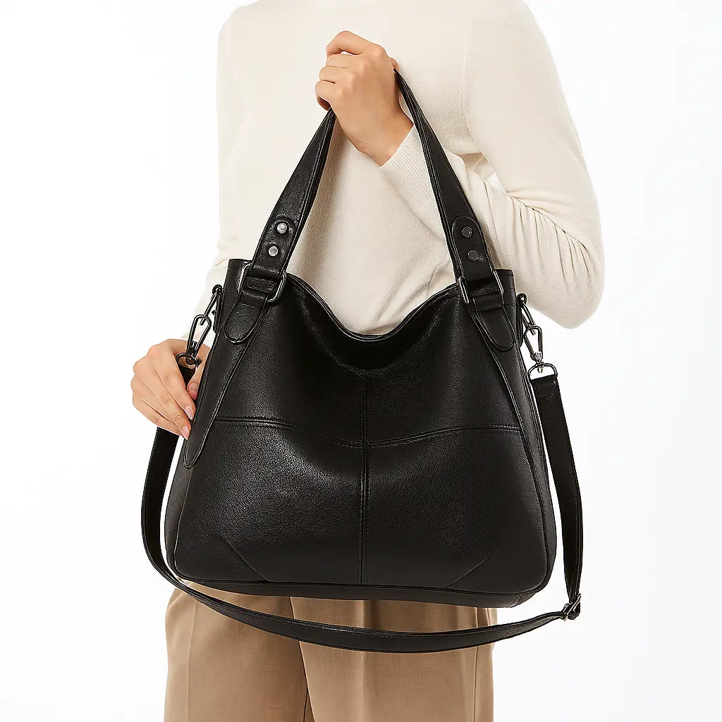 Bolsa Feminina Hobo Grande Em Couro Soft