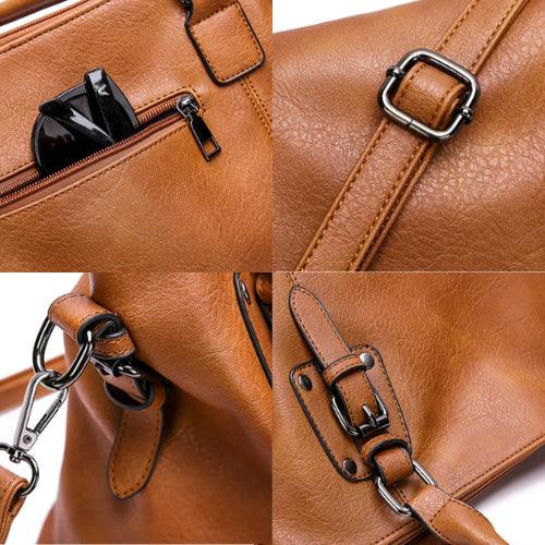 Bolsa Feminina Hobo Grande em Couro Fivelaria