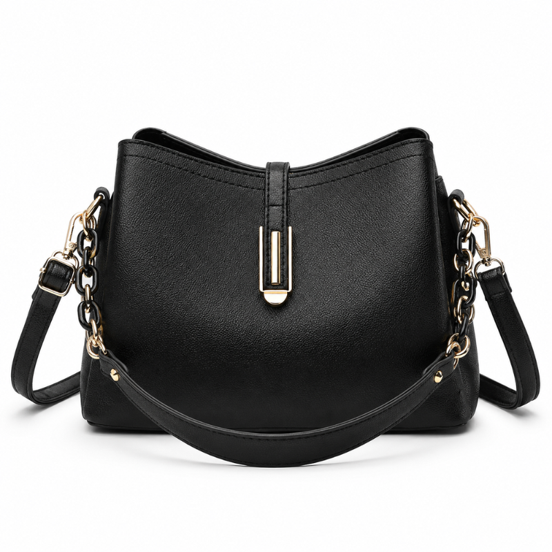 Bolsa Feminina Hobo média em Couro Minimalista