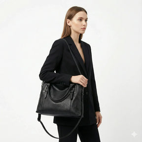 Bolsa Feminina Hobo Grande em Couro Fivelaria