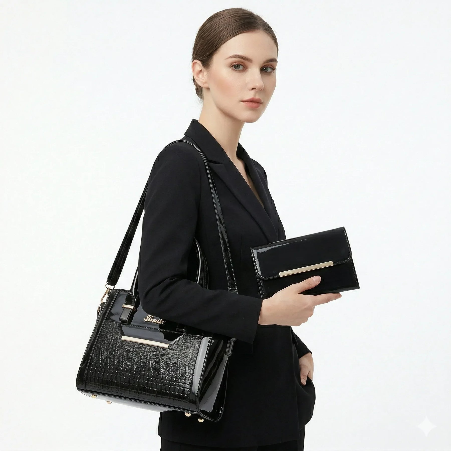 Bolsa Feminina Tote média em Couro Legítimo Andrea
