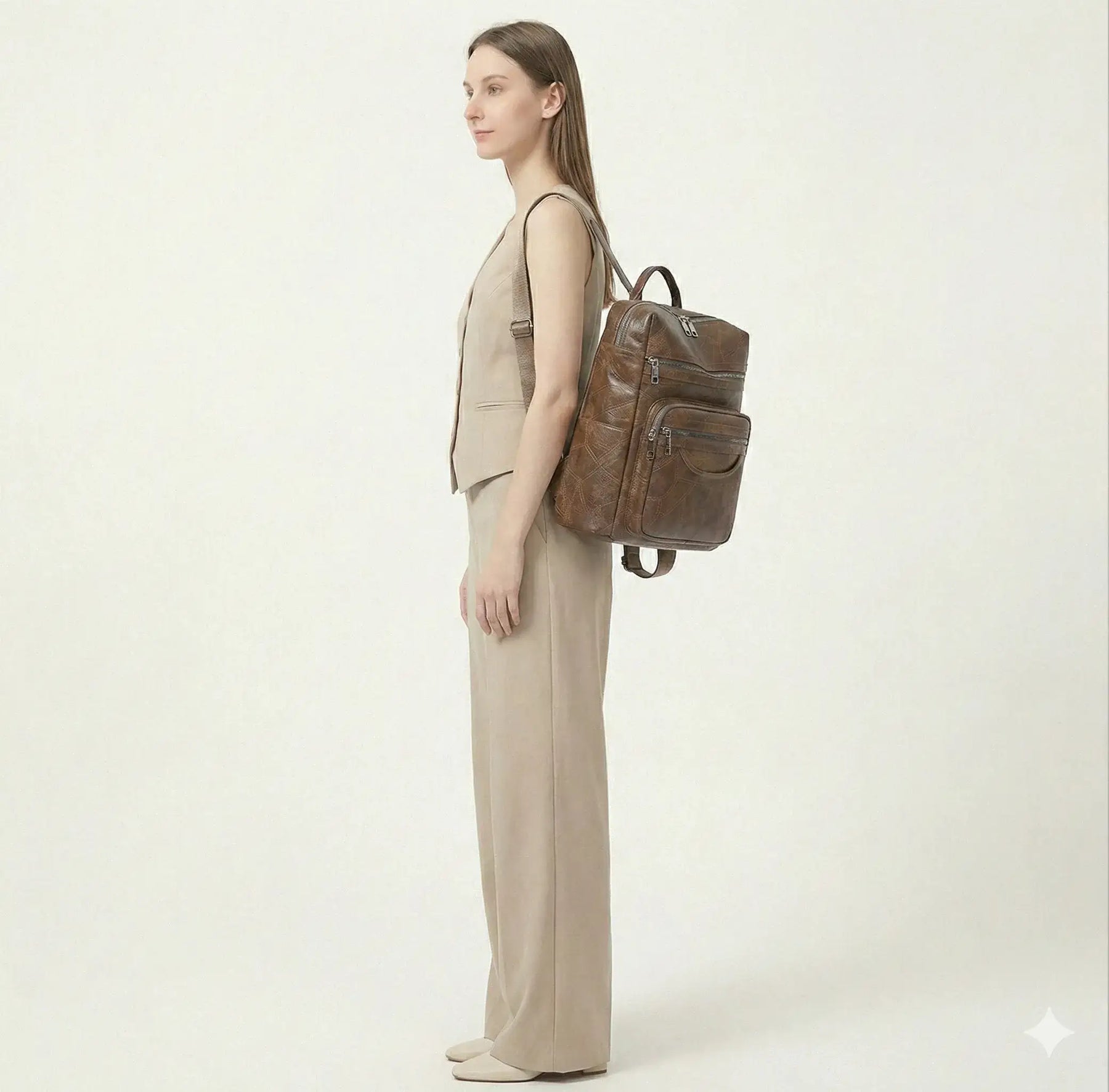 Mochila Feminina Bellagio em Couro Legítimo