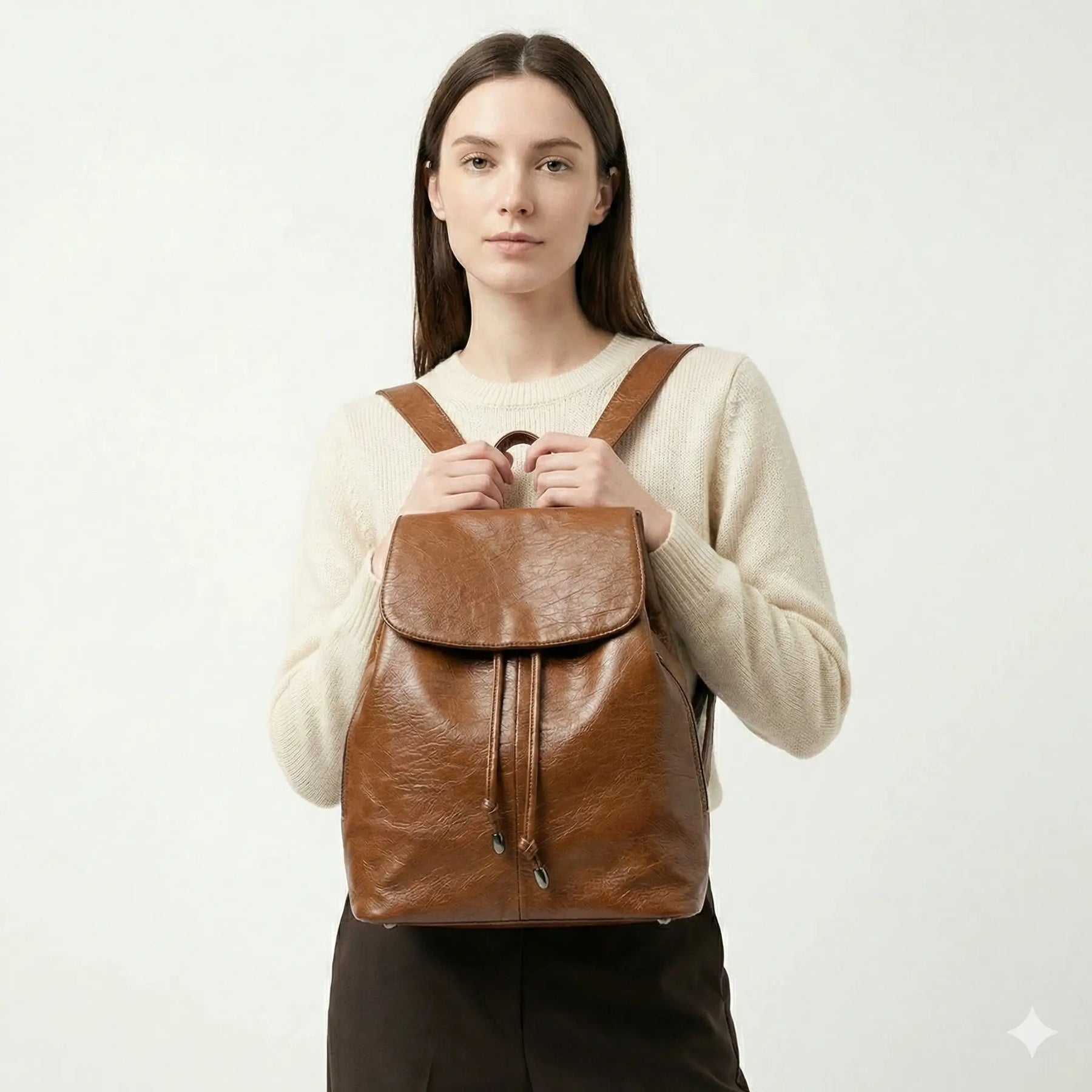 Mochila Feminina Roma em Couro Legítimo