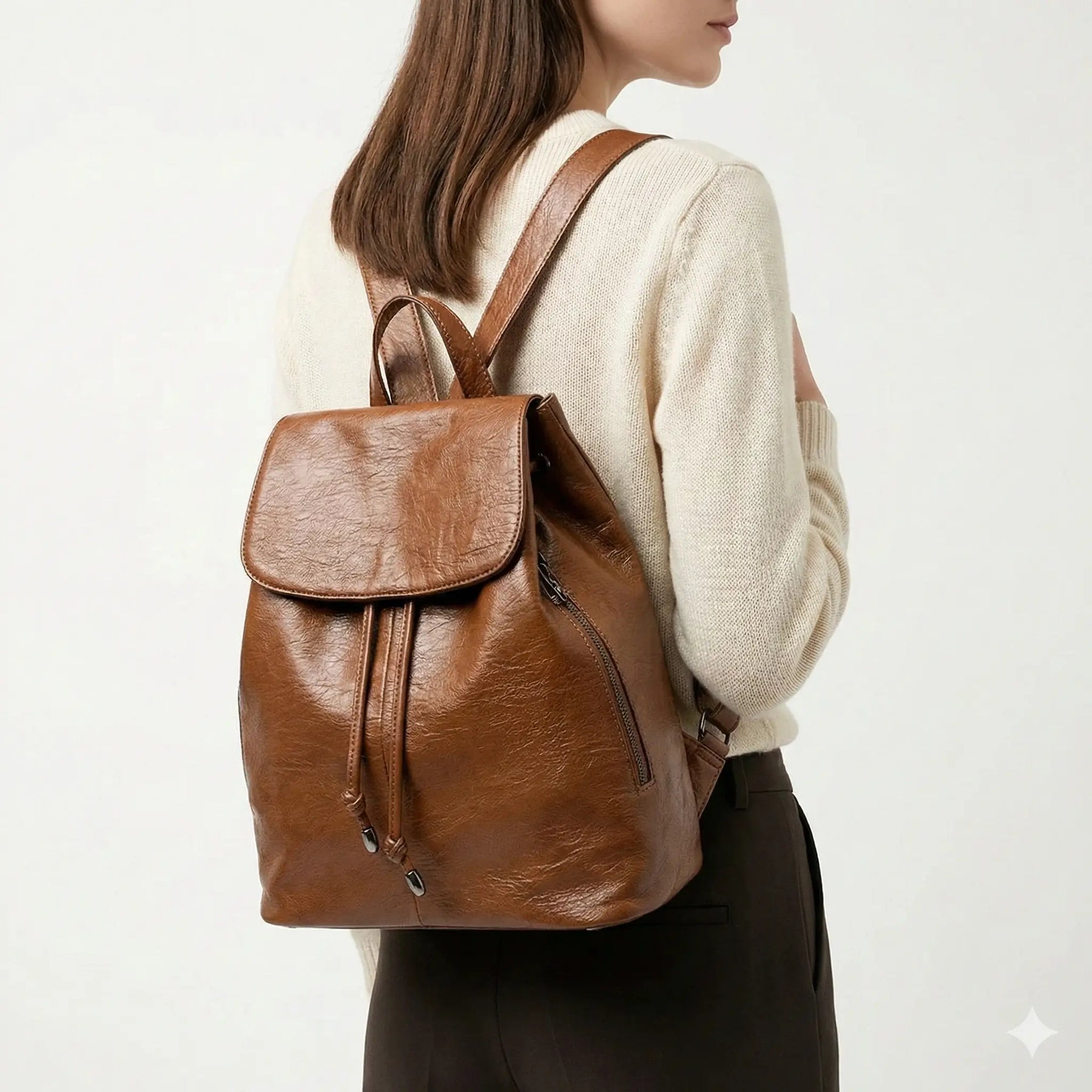 Mochila Feminina Roma em Couro Legítimo
