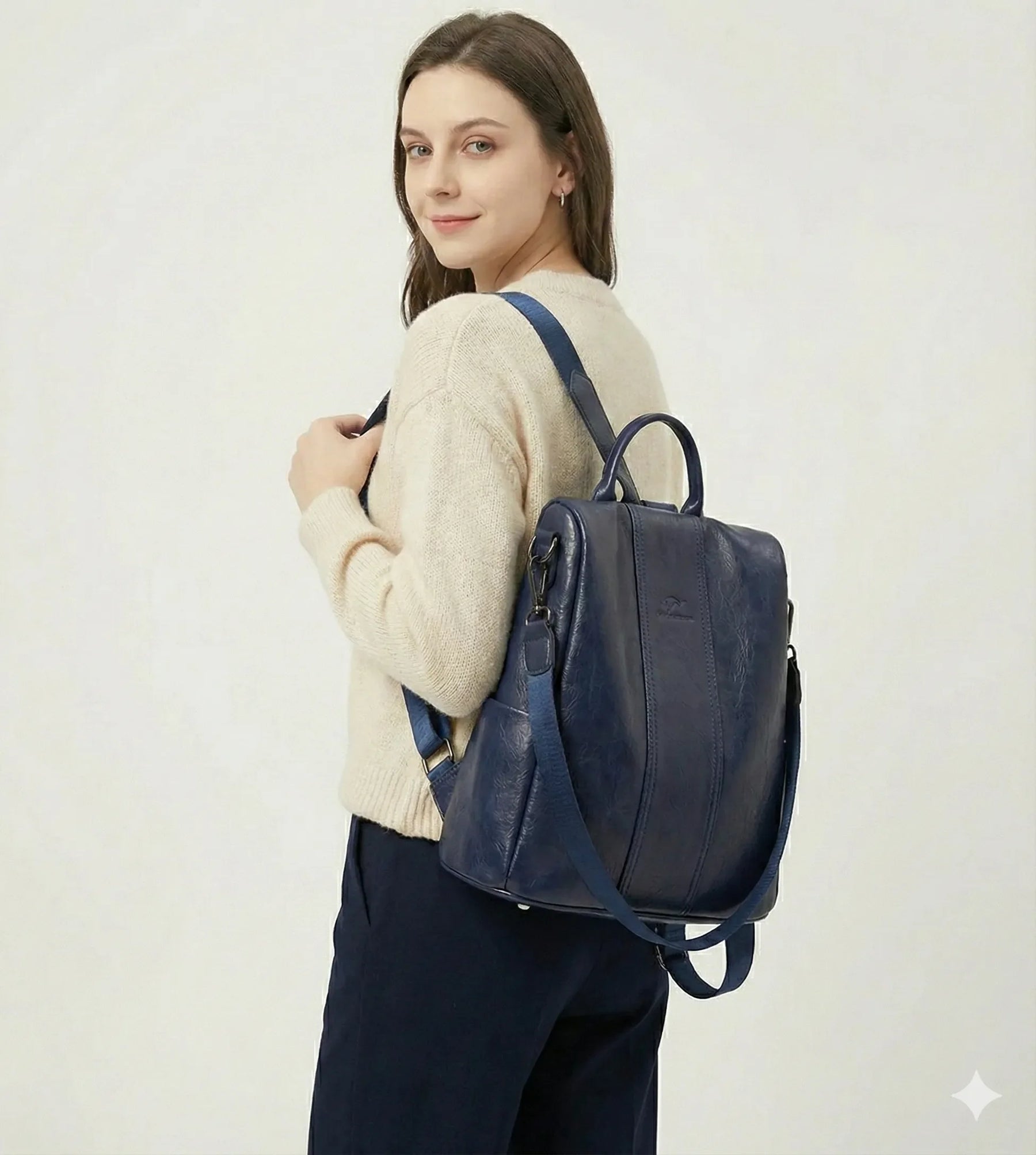 Mochila Feminina Siena em Couro Legítimo