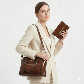 Bolsa Feminina Tote média em Couro Legítimo Andrea