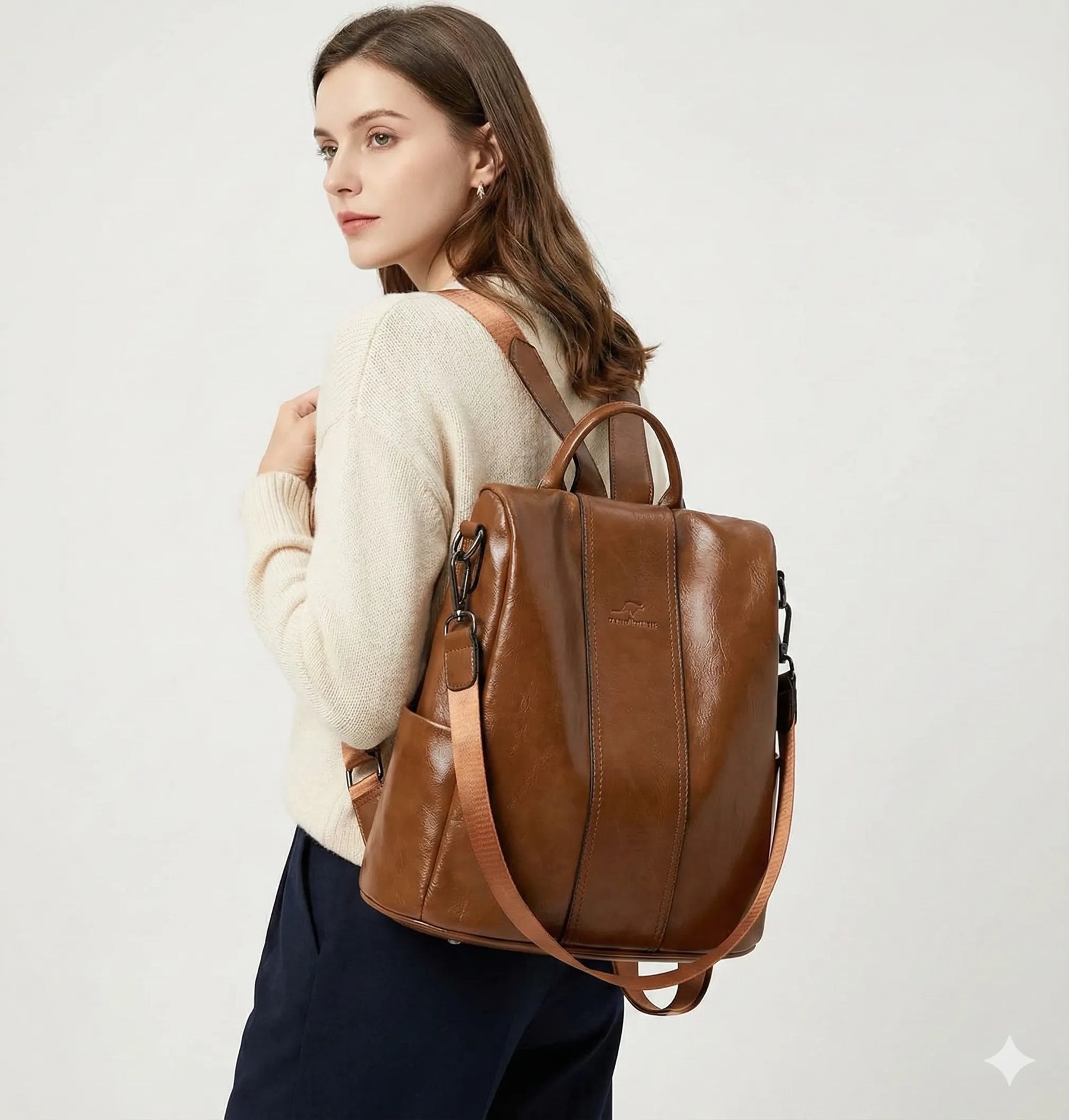 Mochila Feminina Siena em Couro Legítimo