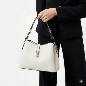 Bolsa Feminina Hobo média em Couro Minimalista