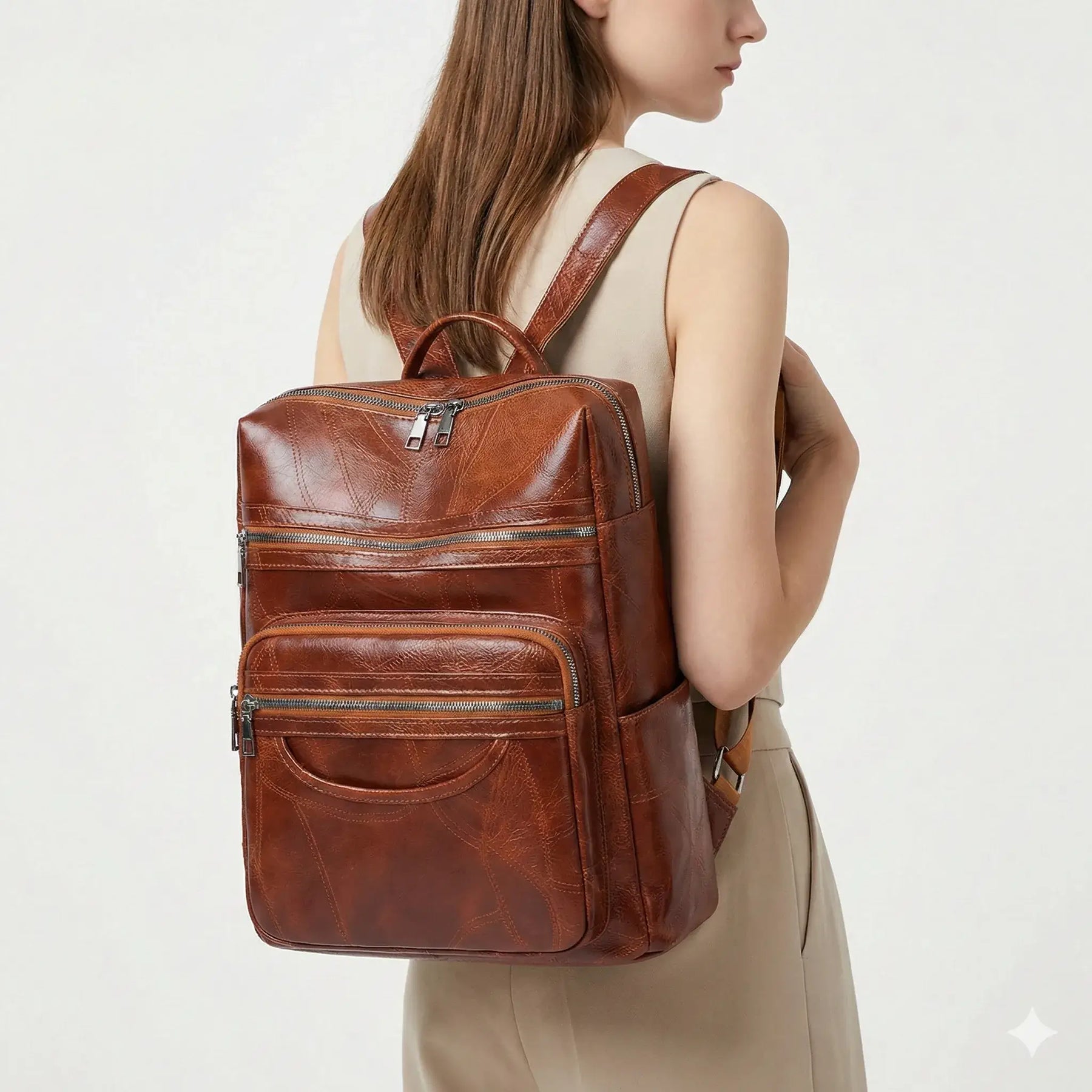 Mochila Feminina Bellagio em Couro Legítimo
