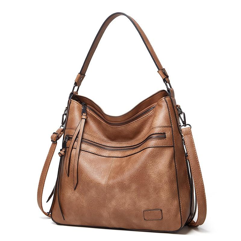 Bolsa Feminina Hobo Grande em Couro Verona