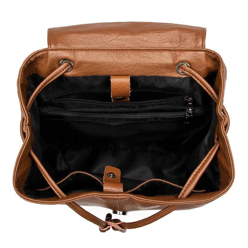 Mochila Feminina Roma em Couro Legítimo