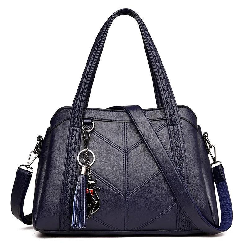 Bolsa Feminina Tiracolo Média em Couro Elegance