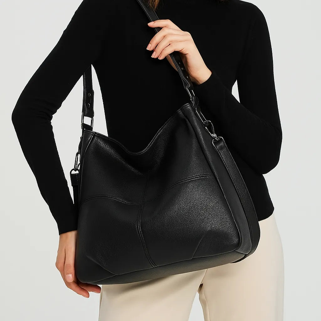 Bolsa Feminina Hobo Grande Em Couro Soft