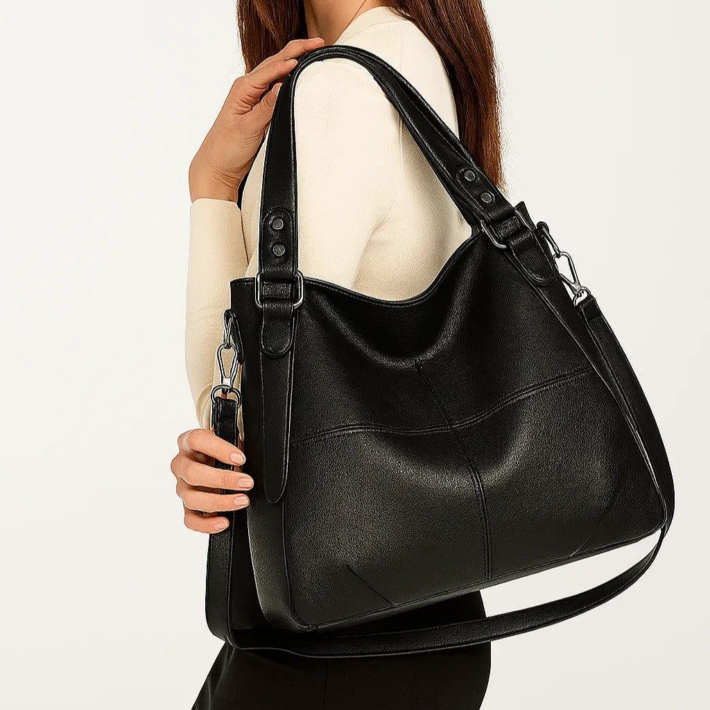 Bolsa Feminina Hobo Grande Em Couro Soft