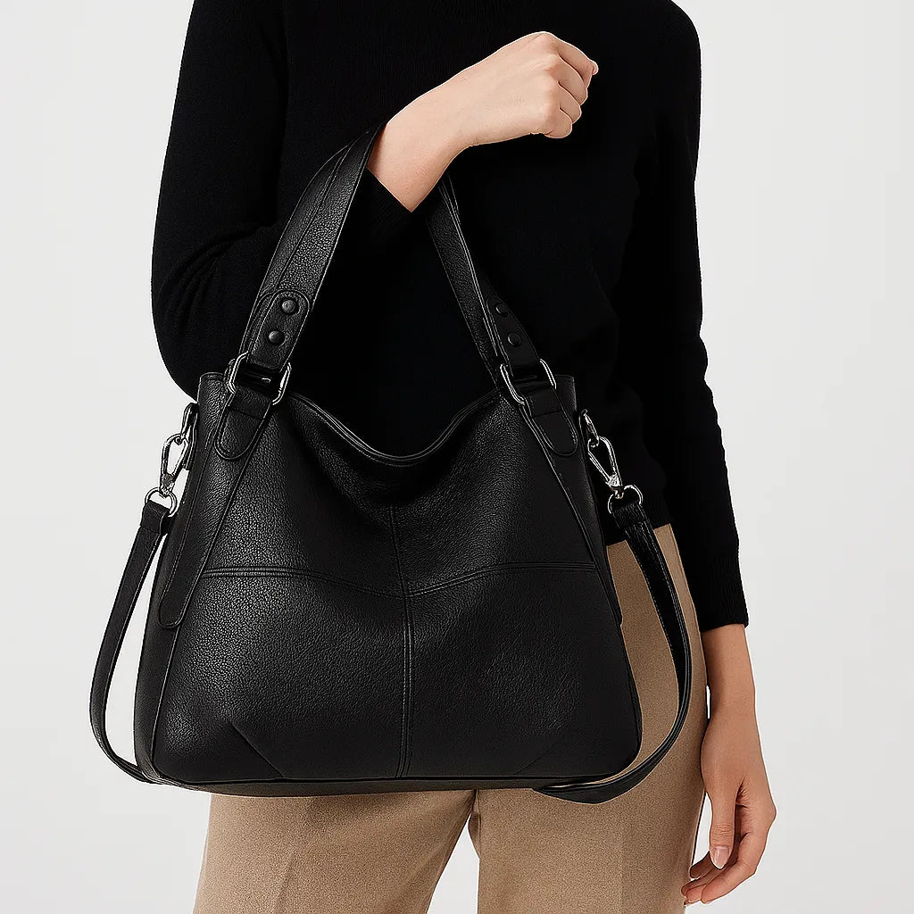 Bolsa Feminina Hobo Grande Em Couro Soft