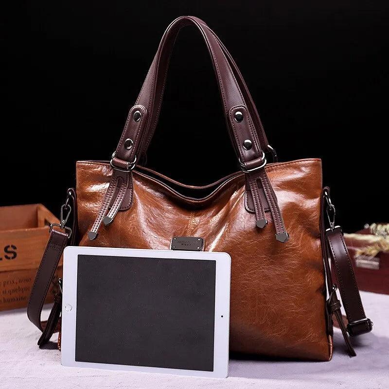Bolsa Feminina Tote Grande em Couro Morgana