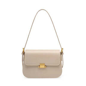 Bolsa Feminina Tiracolo Elegante Fecho Dourado Marrom