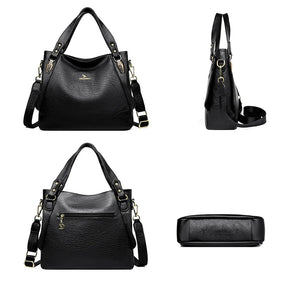 Bolsa Feminina Hobo Grande em Couro Santorini