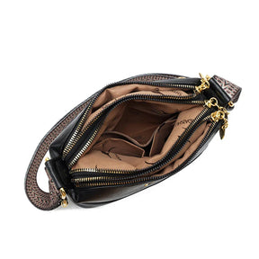 Bolsa Feminina Tiracolo Pequena em Couro Ravena