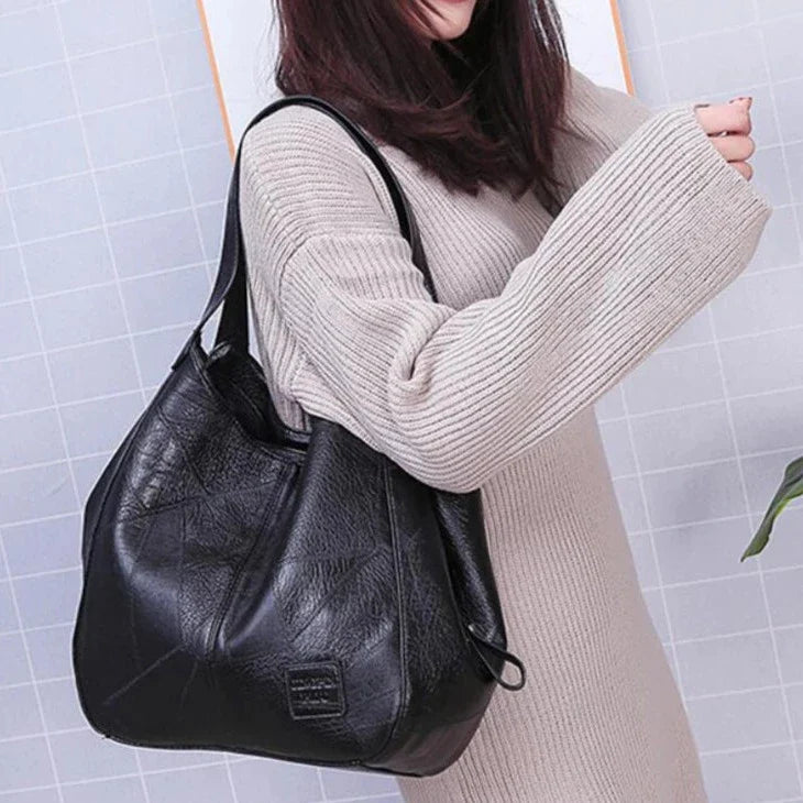 Bolsa Feminina Hobo Grande em Couro Vintage