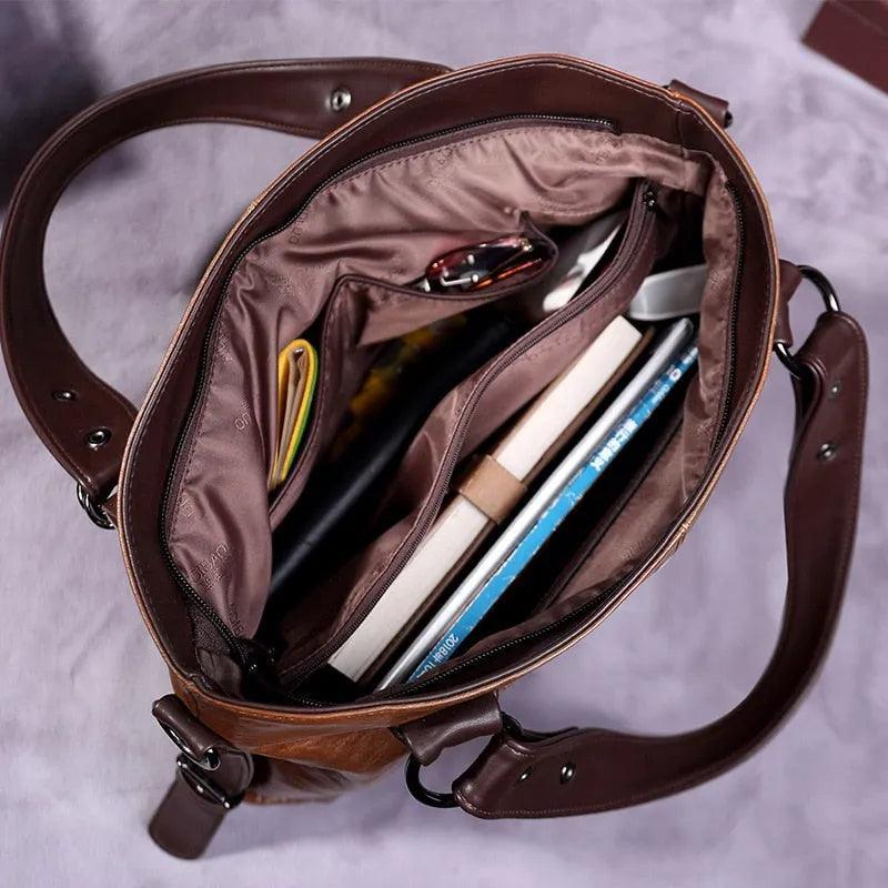 Bolsa Feminina Tote Grande em Couro Morgana