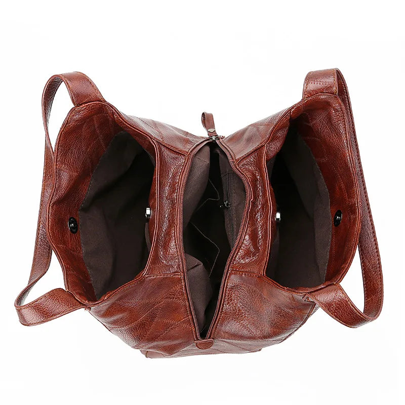 Bolsa Feminina Hobo Grande em Couro Vintage