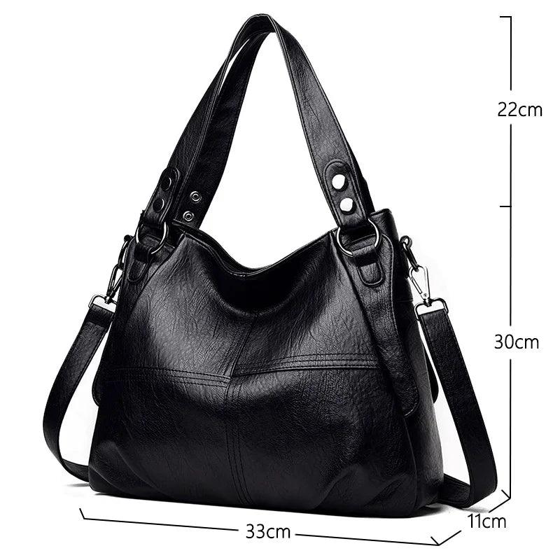 Bolsa Feminina Hobo Grande Em Couro Soft