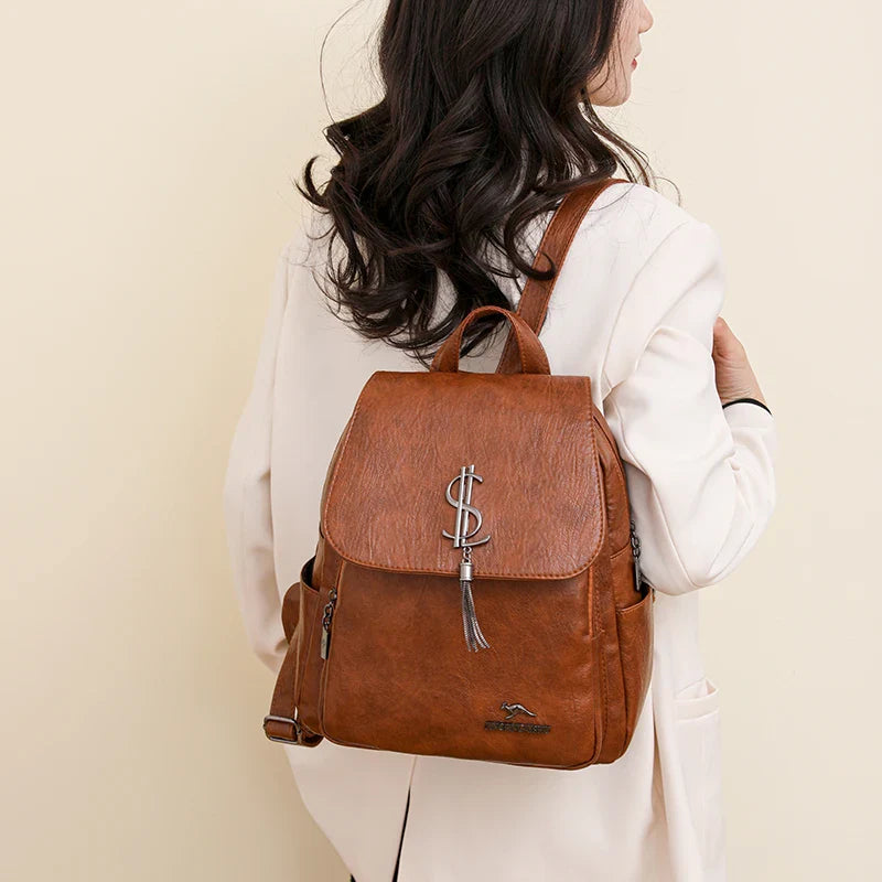 Mochila Feminina Monaco em Couro Legítimo