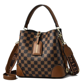 Bolsa Feminina Hobo Pequena em Couro Estampada