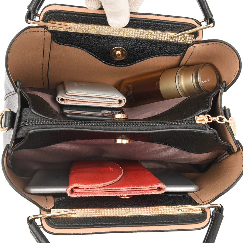 Bolsa Feminina  Tote Média em Couro Gisely