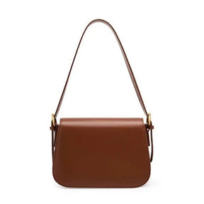 Bolsa Feminina Tiracolo Elegante Fecho Dourado Marrom