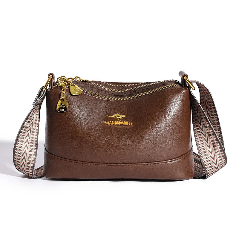 Bolsa Feminina Tiracolo Pequena em Couro Ravena