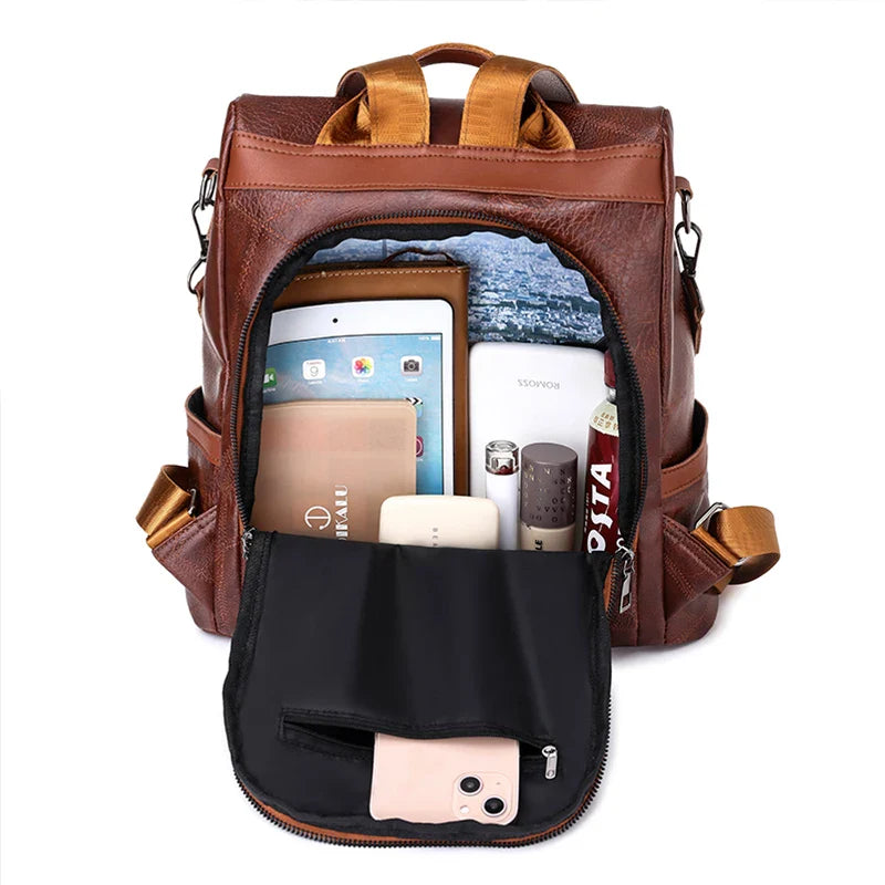 Mochila Feminina Capri em Couro Legítimo