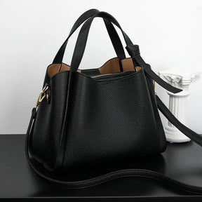 Bolsa Feminina Tote Média Minimalista em Couro