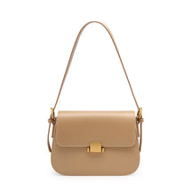 Bolsa Feminina Tiracolo Elegante Fecho Dourado Marrom