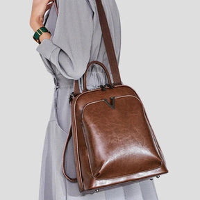 Mochila Feminina Vittoria em Couro Legítimo