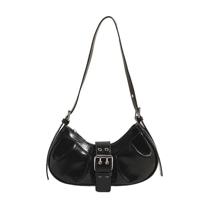 Bolsa Feminina Baguete Pequena em Couro Olivia
