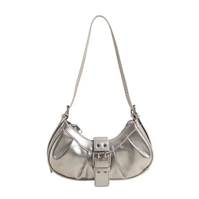 Bolsa Feminina Baguete Pequena em Couro Olivia