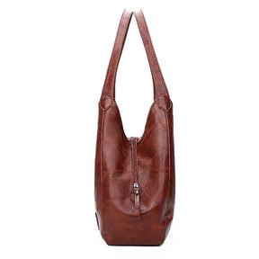 Bolsa Feminina Hobo Grande em Couro Vintage