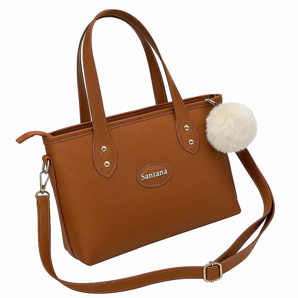 Bolsa Feminina Tote Média Luxury com Acessório