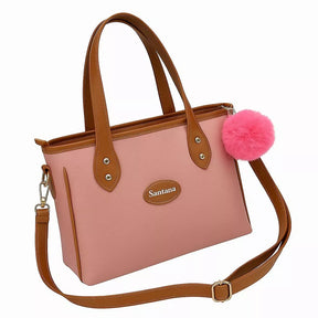 Bolsa Feminina Tote Média Luxury com Acessório