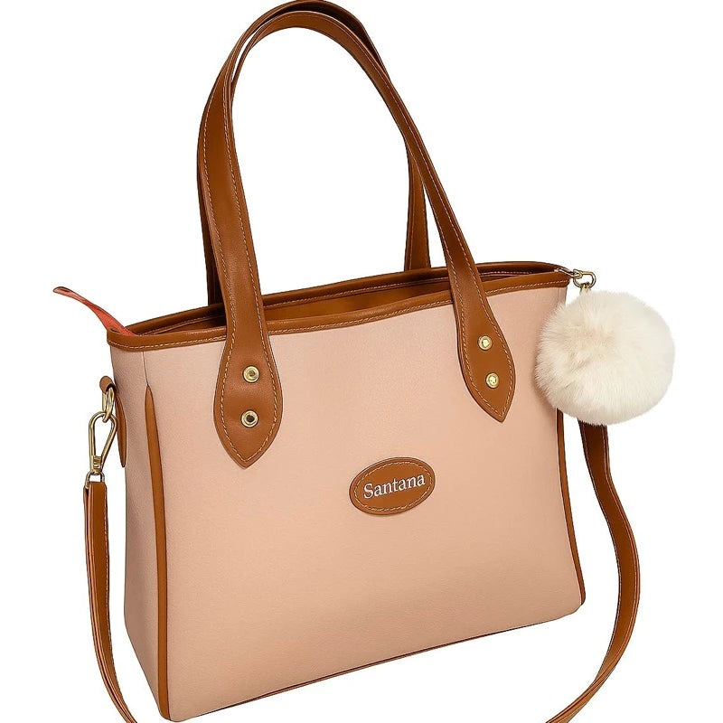 Bolsa Feminina Tote Média Luxury com Acessório