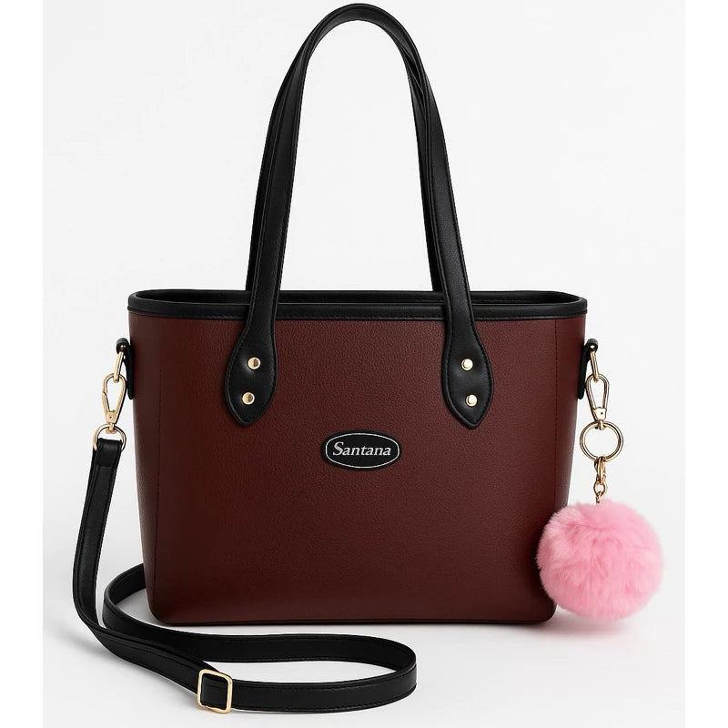 Bolsa Feminina Tote Média Luxury com Acessório