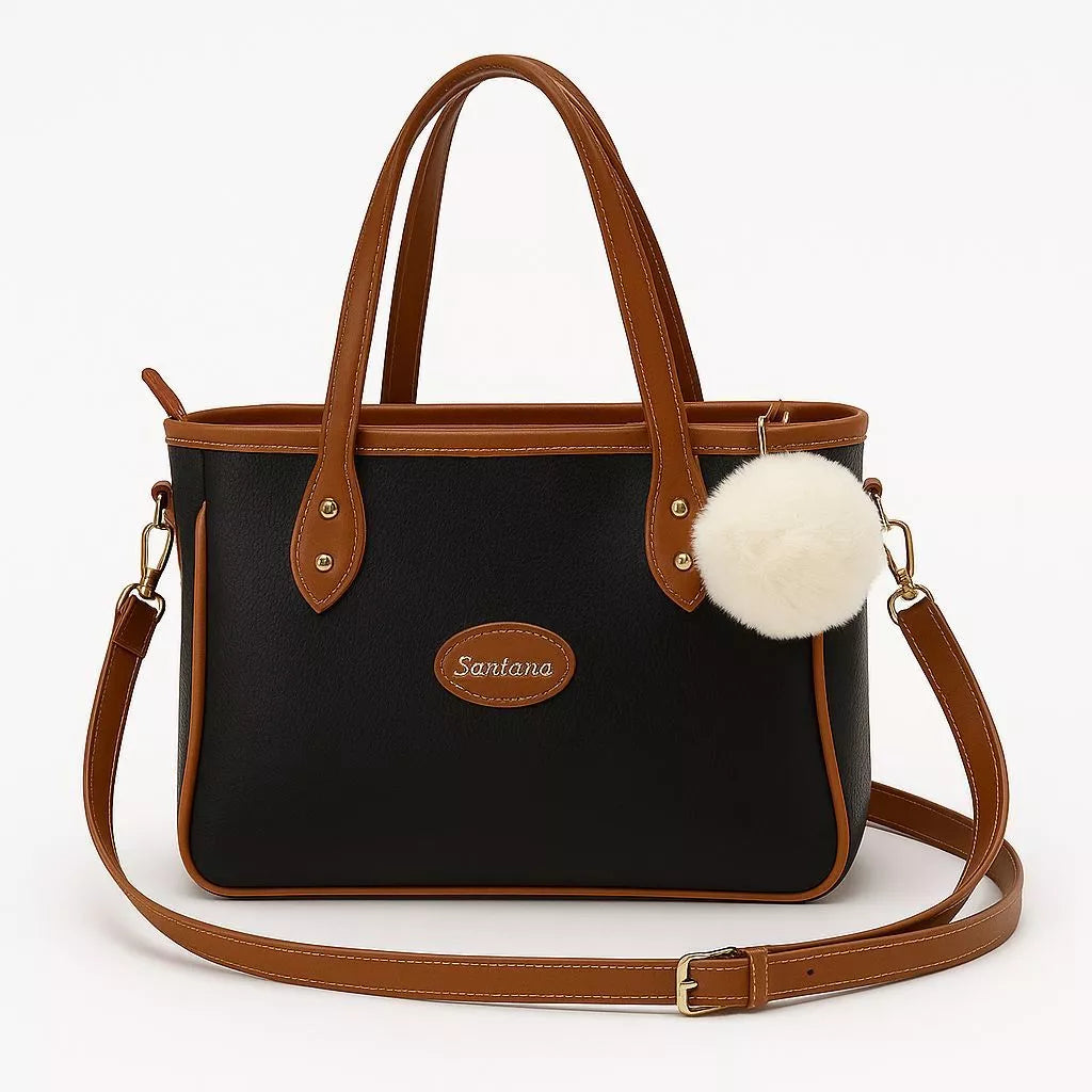 Bolsa Feminina Tote Média Luxury com Acessório